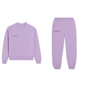 Pangaia heavyweight recycled cotton set in Orchid Purple, size M/S